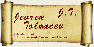 Jevrem Tolmačev vizit kartica